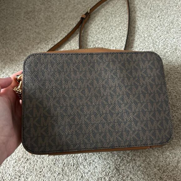 Michael Kors Purse Brown with Gold Hardware and Logo Accents - Picture 5 of 5